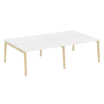 Onix Wood Рабочая станция OW.D.RS-4.3.8 Белый бриллиант/Дуб светлый/Белый металл 2760*1635*750