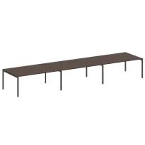 Metal System Quattro Перег. стол (3 столешницы) на П-оразном м/к 40БП.ПРГ-3.5 Акация/Антрацит металл 5400*1235*750