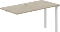 Модуль бенч-системы s-b-s Sigma / 2800×800×750 / Металл: 40×40 Белый; Столешница: Дуб темный / SG.266.OD.44.WH