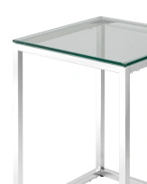 Журнальный стол 40×40 ТАУН серебро