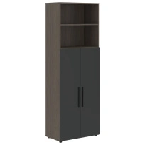 Шкаф для документов высокий широкий VHCS 80.6 Яшма черный/Кобра 800×430×2253 VELION