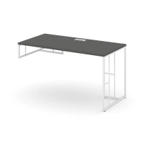 Стол офисный для опорной тумбы левый Rift RF.SPOT-003 (L) Дуб Табак/Металл Черный 1380×600×750
