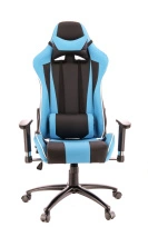 Геймерское кресло Everprof Lotus S5 Экокожа Голубой