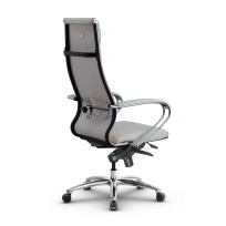 Кресло для руководителя Метта L 1m 42/K_17838_Кожа перфорированная NewLeather – Черный