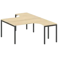 Metal System Quattro Р. ст. криволинейная на П-образном м/к 40БП.РАС-СА-2.4 Акация/Антрацит металл 1600*2435*750