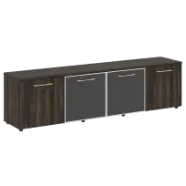 Тумба модульная LT.TS-4.5 black Yalta / Дуб Мали – Стекло Black 2188×450×580