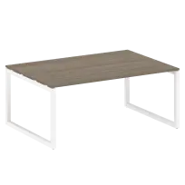 Metal System Quattro Перег. стол (1 столешница) на О-образном м/к 50БО.ПРГ-1.5 Акация/Антрацит металл 1800*1235*750