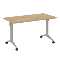 X-Pull Стол складной мобильный X.M-3.7 Тиквуд тёмный/Белый металл 1380×720×753