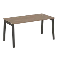 Onix Wood Direct Стол руководителя OW.SRR-4.8 Белый бриллиант/Дуб светлый/Белый металл 1580*800*750