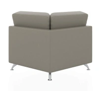 Угловая секция  Рольф Euroforma / Экокожа Euroline / Кварцевый серый / 850×850×840