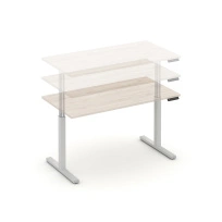 Move up Стол электроподъемный MV.SE-3.7 Тиквуд тёмный/Антрацит металл 1380×720×720-1190