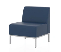 Мягкое кресло Компакт Euroforma / Искуственная шесть Kardif / Серый 10 / Черный / 600×620×770