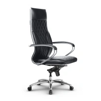 Кресло для руководителя Метта L 1c 44M/K_17838 Кожа перфорированная NewLeather – Черный