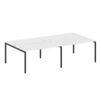Metal System Quattro Р. ст. на 4 раб. места на П-образном м/к 40БП.СМ-4.3 Акация/Антрацит металл 2800*1475*750