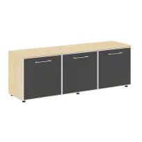 Тумба модульная LT.TS-3.5 black Yalta / Дуб Мали – Стекло Black 1642×450×580