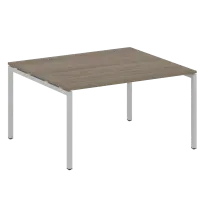 Metal System Quattro Перег. стол (1 столешница) на П-образном м/к 40БП.ПРГ-1.3 Акация/Антрацит металл 1400*1235*750