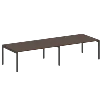 Metal System Quattro Перег. стол (2 столешницы) на П-образном м/к 50БП.ПРГ-2.5 Акация/Антрацит металл 3600*1235*750