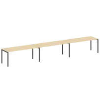 Metal System Quattro Р. ст. на 3 раб. места на П-образном м/к 40БП.СМ-3.5 Акация/Антрацит металл 5400*720*750