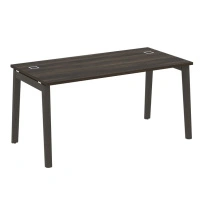 Onix Wood Direct Стол руководителя OW.SRR-4.8 Белый бриллиант/Дуб светлый/Белый металл 1580*800*750