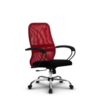 Кресло офисное Metta  SU-CP-8 (SU-СК130-8) CH / Красный – Красный