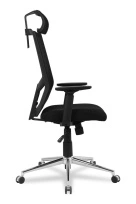 Кресло для руководителя College HLC-1500H/GREY Спинка - сетка Серый / Сиденье - полиэстер Серый
