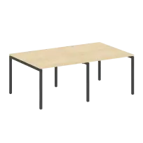 Metal System Quattro Перег. стол (2 столешницы) на П-образном м/к 40БП.ПРГ-2.1 Акация/Антрацит металл 2000*1235*750