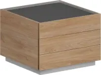 Тумба опорная Oliver / OL-20-11.OS.DT / 800×800×569 / Корпус: Оникс серый / Фасады:  Дуб табак