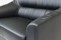 Двухместный диван Райт Вуд Euroforma / Экокожа Euroline / Черный 9100 / 1450×850×920