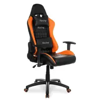 Геймерское кресло BX-3827/Orange кожа PU+сетка Черный/Оранжевый / крестовина пластик