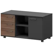 Креденция левая Кортез KZT-62L Темный шимо/Белый