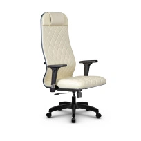 Кресло для руководителя Метта L 1m 40M/2D_17831_Кожа перфорированная NewLeather – Черный