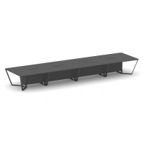 Стол для переговоров прямоугольный Steel Meet KD-PR.B.SP-20 / Тиквуд Светлый – Металл Антрацит / 6400×1600×750
