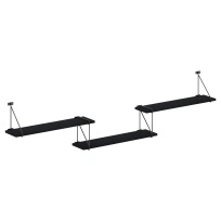 Полка с полкодержателями SH4-ROD/BAR Дуб Юкон 1780х166х392 COFFEE
