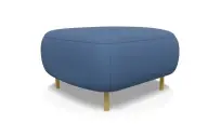 Пуф Wave Euroforma / Экокожа Nappa / Опоры Металл / Синий / 680×680×425