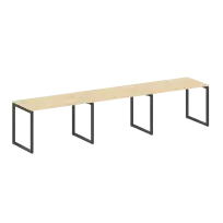 Metal System Quattro Р. ст. на 3 раб. места на О-образном м/к 40БО.СМ-3.2 Акация/Антрацит металл 3600*720*750