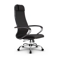 Кресло для руководителя Метта L 1m 38K2/K_17833_Кожа перфорированная NewLeather – Черный