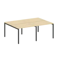 Metal System Quattro Р. ст. на 4 раб. места на П-образном м/к 40БП.СМ-4.1 Акация/Антрацит металл 2000*1475*750