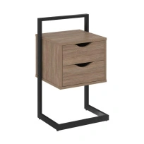 Loft Тумба приставная VR.L-PY2 Тиквуд тёмный/Белый металл 450×409×792