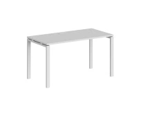 Стол офисный Sigma / 1400×600×750 / Металл: 60×30 Белый; Столешница: Дуб темный / SG.202.OD.63.WH