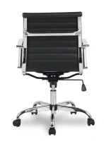 Кресло офисное College H-966L-2/BLACK Кожа PU Черный / Крестовина хром