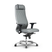 Кресло для руководителя Метта L 1m 40M/2D_17838_Кожа перфорированная NewLeather – Черный