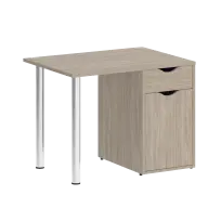 Home Office Стол офисный VR.SP-3-98.1 Серый/Хром опоры 980×720×750