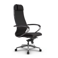 Кресло для руководителя Метта L 1m 38K2/K_17839_Кожа перфорированная NewLeather – Черный