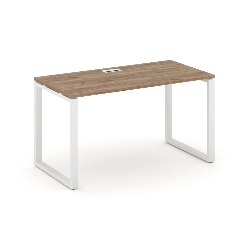 Стол офисный Style Project SN-4O.SP-005 / Дуб Табак – Металл Белый / 1780×600×750