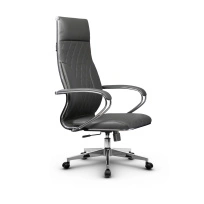 Кресло для руководителя Метта L 1m 44M/K_17834_Кожа перфорированная NewLeather – Черный