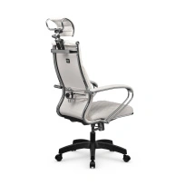 Кресло для руководителя Метта L 2c 44C/K_17831_Кожа перфорированная NewLeather - Черный_Кожа перфорированная NewLeather - Черный