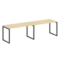 Metal System Quattro Р. ст. на 2 раб. места на О-образном м/к 40БО.СМ-2.3 Акация/Антрацит металл 2800*720*750
