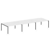 Metal System Quattro Р. ст. на 6 раб. места на П-образном м/к 40БП.СМ-6.4 Акация/Антрацит металл 4800*1475*750