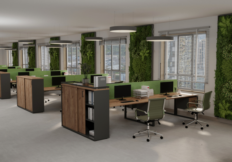 Мебель для персонала Style Project цвет Дуб Табак / Металл Антрацит