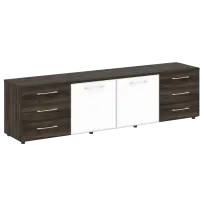 Тумба модульная LT.TS-4.2 white Yalta / Дуб Мали – Стекло White 2188×450×580